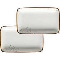 Mäser Mäser 2 részes tálkészlet Pintar White barnapöttyös 21 x 13 x 3 cm