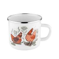 4-Home Emalia Pleszew Rubinka zománcozott bögre , 9 cm, 550 ml, S