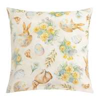 Bellatex Bellatex EMA Húsvét Nyuszi virág párnahuzat bézs, 45 x 45 cm
