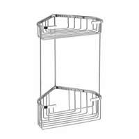 Gedy GEDY 2482 Smart kétszintes sarokpolc 20 x 32,5 x 15,1 cm, ezüst