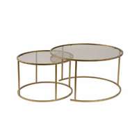 Hanah Home Aurum Gold and Bronze konferenciaasztal-készlet 80cm, 2 db, bronz