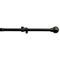 Gardinia Golyó széthúzható karnis szett 16/19 mm feketenikkel, 120 - 230 cm, gyűrűk nélkül, fekete, 120 - 230 cm