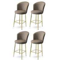 Hanah Home Alte Cappuccino és Gold bárszék szett, 4 db, kávé, 4 db