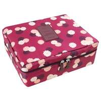 Kufryplus Kufryplus 13784 Travel Kozmetikai táska, virágos, bordó