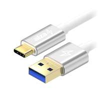 AlzaPower AlzaPower AluCore USB-A to USB-C 3.2 Gen 1 60W 5Gbps 2m, ezüst