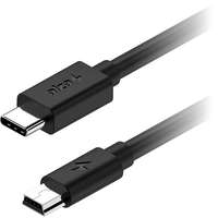AlzaPower AlzaPower Core USB-C to Mini USB 2.0 2A 0.5m, fekete