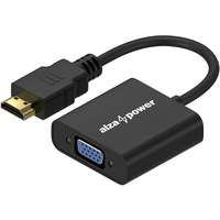 AlzaPower AlzaPower HDMI (M) to VGA (F) 0,18m, matt fekete