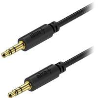 AlzaPower AlzaPower Core Audio 3,5 mm Jack (M) to 3,5 mm Jack (M), 5m - fekete