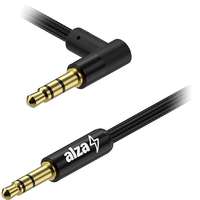 AlzaPower Alzapower 90Core Audio 3,5 mm Jack (M) to 3,5 mm Jack 90° (M), 0,5m - fekete