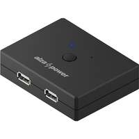 AlzaPower AlzaPower USB 2.0 2 In 2 Out KVM Switch Selector fekete