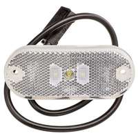 ACI ACI JOKON LED helyzetjelző lámpa fényvisszaverővel, PLR 2002, 12-24 V, ovális, fehér, 110×45,5 mm, SNAP-IN, Bal=Jobb