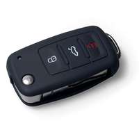 Escape6 Védő szilikon kulcstartó tok VW/Seat/Skoda kulcshoz, kilökődő kulccsal, fekete színű