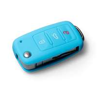 Escape6 Védő szilikon kulcstartó tok VW/Seat/Skoda, kilökődő kulccsal, világoskék színben