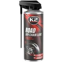 K2 autokosmetika K2 ROAD DRY CHAIN LUBE 400 ml - száraz kenőanyag motorkerékpár láncokhoz