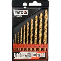 YATO YATO HSS-TiN Fémfúrószár készlet, 10 db, 1-10 mm