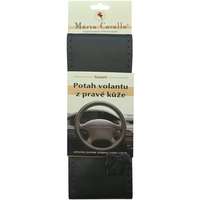 COMPASS COMPASS Varrható kormányvédő, valódi bőr, fekete