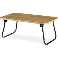 HOMEPRO Autronic Összecsukható laptop asztal, tölgyfa, fekete fém