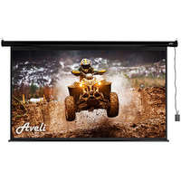 AVELI AVELI Rolós vetítővászon, elektromos motoros, 120", (16:9), fekete tok