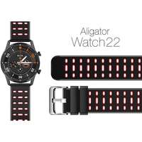 ALIGATOR Aligator Watch 22 mm szilikon - dual piros
