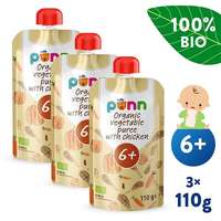 SALVEST SALVEST Ponn BIO - Csirke zöldségpürével, 3× 110g