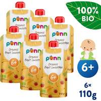SALVEST SALVEST Ponn BIO gyümölcsös smoothie ananásszal, 6× 110 g