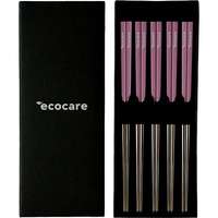 Ecocare ECOCARE Box Silver-Pink fém sushi pálcika 10 db
