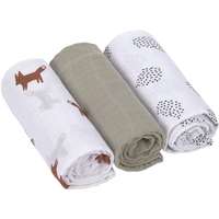 Lässig Lässig Swaddle Burp Blanket Little Forest Fox 60 × 60 cm
