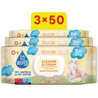 GoWipes GoWipes Aloe vízzel és mandulatejjel 3×50 db (150 db)