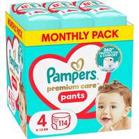 PAMPERS PAMPERS Premium Care Pants, 4-es méret (114 darab)