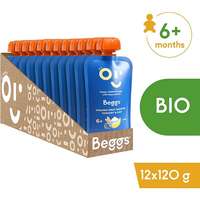 Beggs Beggs Organic Smoothie gyümölccsel, joghurttal és zabpehellyel 12×120 g