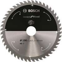 Bosch BOSCH Fűrészlap Standard for Wood akkumulátoros fűrészekhez 190 × 1,6/1,1 × 30 T48 2.608.837.710