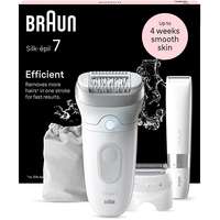 BRAUN Braun Silk·épil 7 7-441, Fehér/Ezüst + mini szőrtelenítő