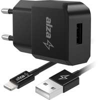 AlzaPower AlzaPower Smart Charger 2.1 A fekete + Core Lightning MFi (C189) 1 m, fekete