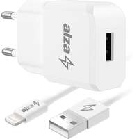 AlzaPower AlzaPower Smart Charger 2.1 A fehér + Core Lightning MFi (C189) 1 m, fehér