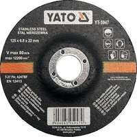 YATO Yato fém csiszoló korong 125 x 22 x 6,8 mm konvex INOX