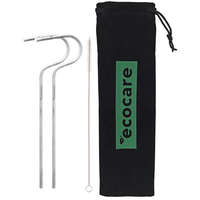 Ecocare ECOCARE Környezetbarát fém szívószál ezüst 2 db