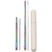 Ecocare ECOCARE Környezetbarát teleszkópos szívószál Rainbow 1 db