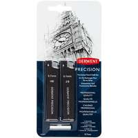 Derwent DERWENT Precision Mechanical Pencil Refill Set 0,7 mm HB és 2B, 30 ceruzabél a csomagban + 3 radírgu