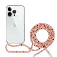 Epico Epico iPhone 13 Pro Max rózsaszín átlátszó tok nyakpánttal