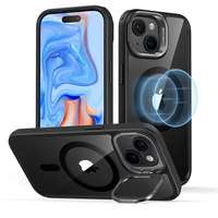 ESR ESR Classic Hybrid Case with Stash Stand (HaloLock), Compatible with iPhone 15 Plus, Clear Black tok