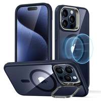 ESR ESR Classic Hybrid Case with Stash Stand (HaloLock), Compatible with iPhone 15 Pro Max, Clear Dark B tok