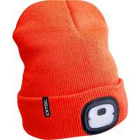 EXTOL LIGHT EXTOL LIGHT Sapka fejlámpával, 4 × 25 lm, fluoreszkáló narancs, UNI