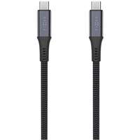 FIXED FIXED Multimedia Cable USB-C/USB-C USB4 gen2 20Gbps PD 3.1 240W 4K@60Hz, 1,2 m, fonott, szürke