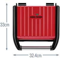 George Foreman George Foreman 25040-56 Grill Steel Family Red