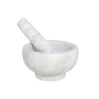 GERIMPORT GERIMPORT Mozsár törővel, 12 cm, fehér márvány