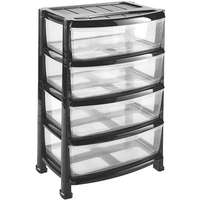 HEIDRUN HEIDRUN fiókokkal 55×40×78 cm fekete, műanyag