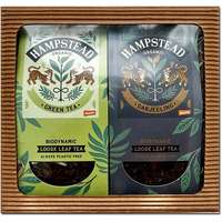 Hampstead Tea Hampstead Tea BIO Ajándékcsomag szálas zöld és fekete teával 2 × 100 g
