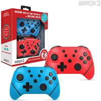 Hyperkin Armor3 NuChamp Wireless Controller Pack for Nintendo Switch (2in1) (Blue, Red)