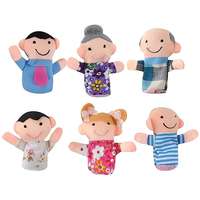 KRUZZEL Kruzzel 22391 Vidám család bábkészlet, 6 db