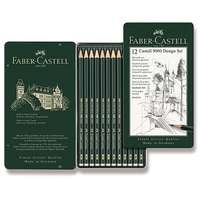 Faber-Castell Faber-Castell Castell 9000 Design grafit ceruzák pléhdobozban, 12 db-os készlet